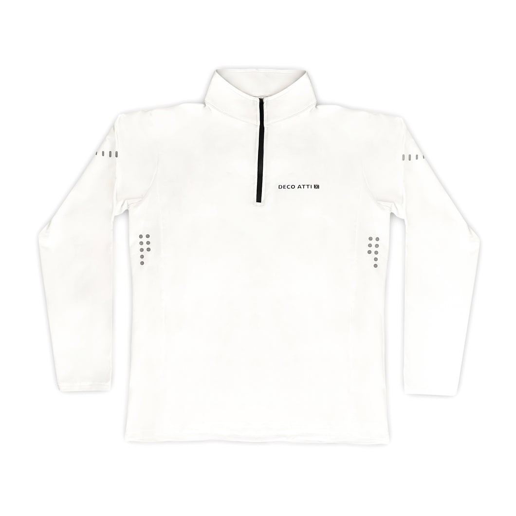 DECO ATTI I-C HALF ZIP SWEATSHIRT - WHITE